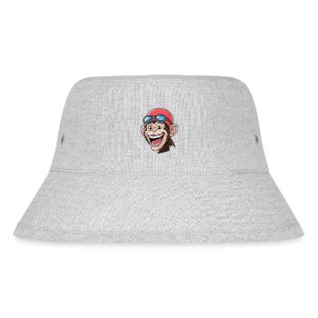 Mad Monkey Likes to Swim - Stanley/Stella Recycled Bucket Hat - heather grey - Front