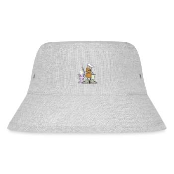 ERDNUSS KOCH FREUNDE KOCHEN - Stanley/Stella recycelter Bucket Hat - Grau meliert - Vorne