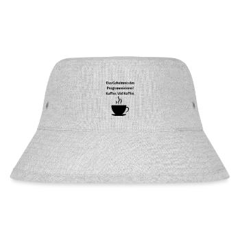 Das Geheimnis des Programmierens... - Stanley/Stella recycelter Bucket Hat - Grau meliert - Vorne