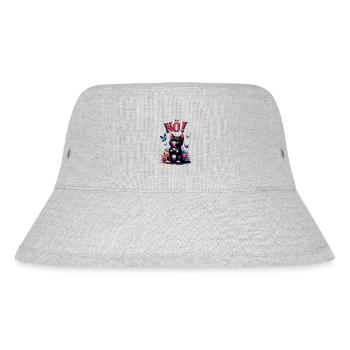 Cat Funny Saying Nope! for cat lovers - Stanley/Stella Recycled Bucket Hat - heather grey - Front