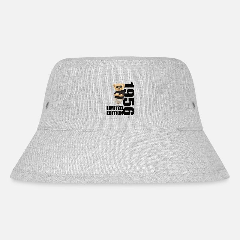 Limited Edition 1956 Bär Bären Geburtstag 1956 - Stanley/Stella recycelter Bucket Hat - Grau meliert