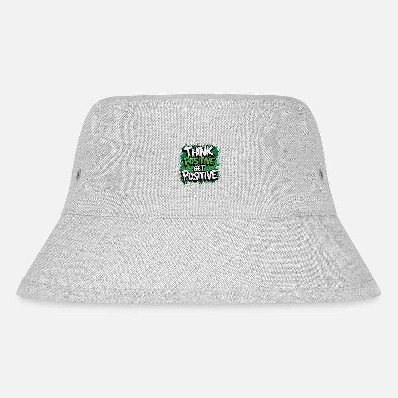 POSITIV DENKEN, POSITIV WERDEN - Stanley/Stella recycelter Bucket Hat - Grau meliert