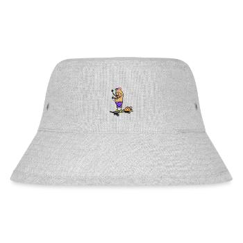 Erdnuss Skater Hund Jugendlicher Jugendliche - Stanley/Stella recycelter Bucket Hat - Grau meliert - Vorne