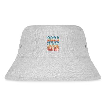 Limited Edition seit 2023 Geburtstag Vintage 2023 - Stanley/Stella recycelter Bucket Hat - Grau meliert - Vorne