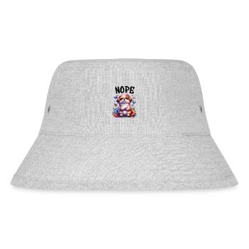 Dog Funny Saying Nope for Dog Lovers - Stanley/Stella Recycled Bucket Hat - heather grey - Front