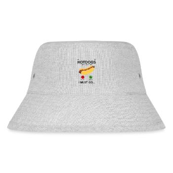 Hot Dog Adult Phone Display Hot - Stanley/Stella Recycled Bucket Hat - heather grey - Front