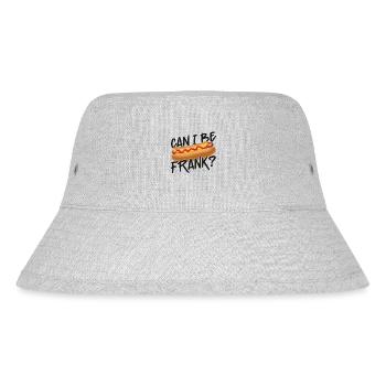 Hot Dog Adult Pun Can I Be Frank? - Stanley/Stella Recycled Bucket Hat - heather grey - Front