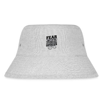 Fear Isn't In The Vocabulary Jail Guard - Stanley/Stella Recycled Bucket Hat - heather grey - Front