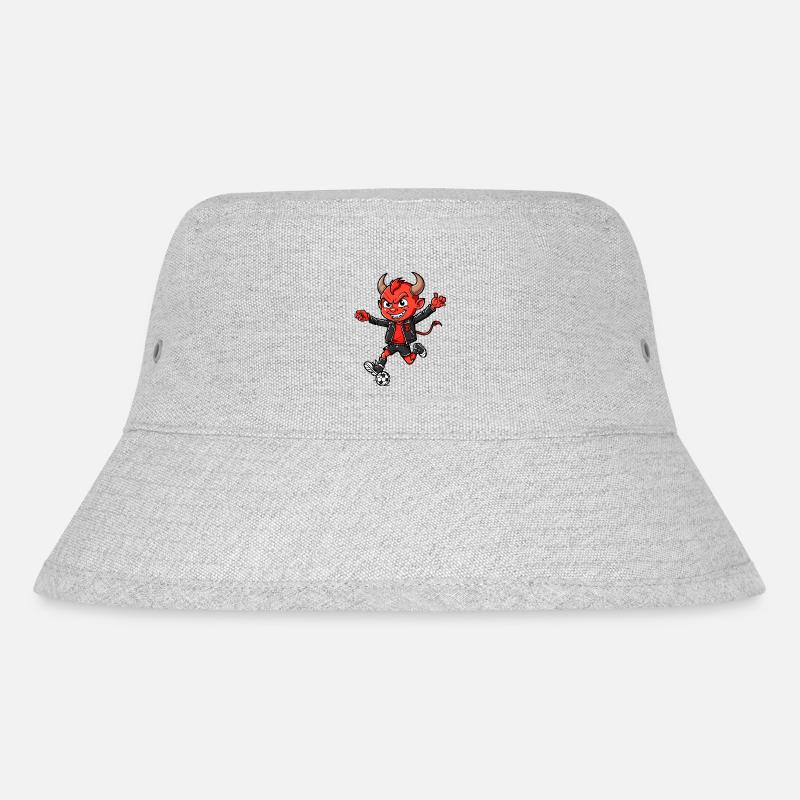 Roter Teufel - Stanley/Stella recycelter Bucket Hat - Grau meliert