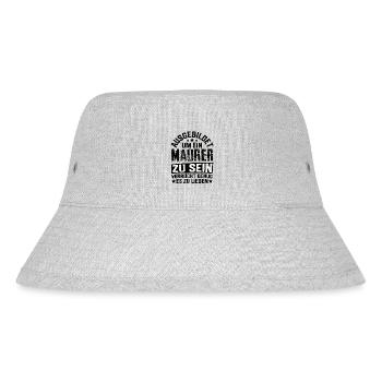 Mason, Building Construction, Master Mason, Mason's Hammer - Stanley/Stella Recycled Bucket Hat - heather grey - Front