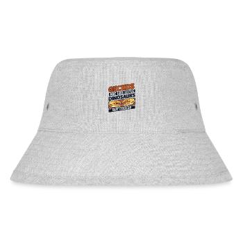 Wie kleine Dinosaurier, aber cooler Schopfleopard - Stanley/Stella recycelter Bucket Hat - Grau meliert - Vorne
