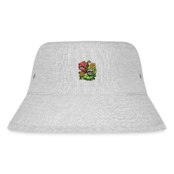Funny Monster Flowers - Stanley/Stella Recycled Bucket Hat - heather grey - Front