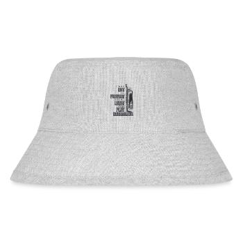 Aber wenigstens kann ich Mundharmonika spielen - Stanley/Stella recycelter Bucket Hat - Grau meliert - Vorne