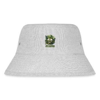 Cannabis-Doktor: Grüne Daumen - Stanley/Stella recycelter Bucket Hat - Grau meliert - Vorne