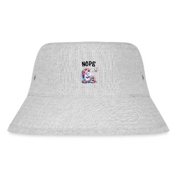 Licorne disant non Garçon et fille Créature mythique - Bob recyclé Stanley/Stella - gris chiné - Devant