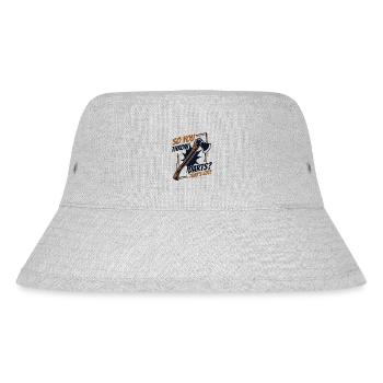 Du wirfst also Pfeile, das ist ein süßes Axtwurfspiel - Stanley/Stella recycelter Bucket Hat - Grau meliert - Vorne