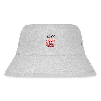 Roter Panda Lustiger Spruch Nope Feuerfuchs - Stanley/Stella recycelter Bucket Hat - Grau meliert - Vorne