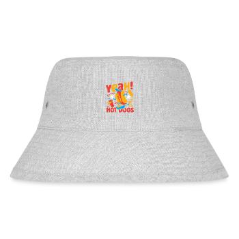 Hot Dog Adult Yeah! Hot Dogs - Stanley/Stella recycelter Bucket Hat - Grau meliert - Vorne