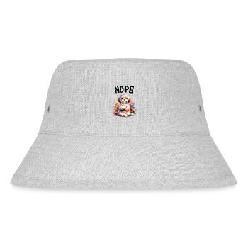Havanese Lustiger Spruch Nope für Hundeliebhaber - Stanley/Stella recycelter Bucket Hat - Grau meliert - Vorne