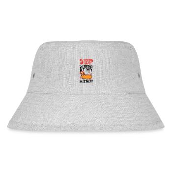 Hot Dog Adult Humor Pun Naughty - Stanley/Stella recycelter Bucket Hat - Grau meliert - Vorne