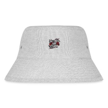 Lustige Tattoos sind dumm sarkastisch tätowiert - Stanley/Stella recycelter Bucket Hat - Grau meliert - Vorne