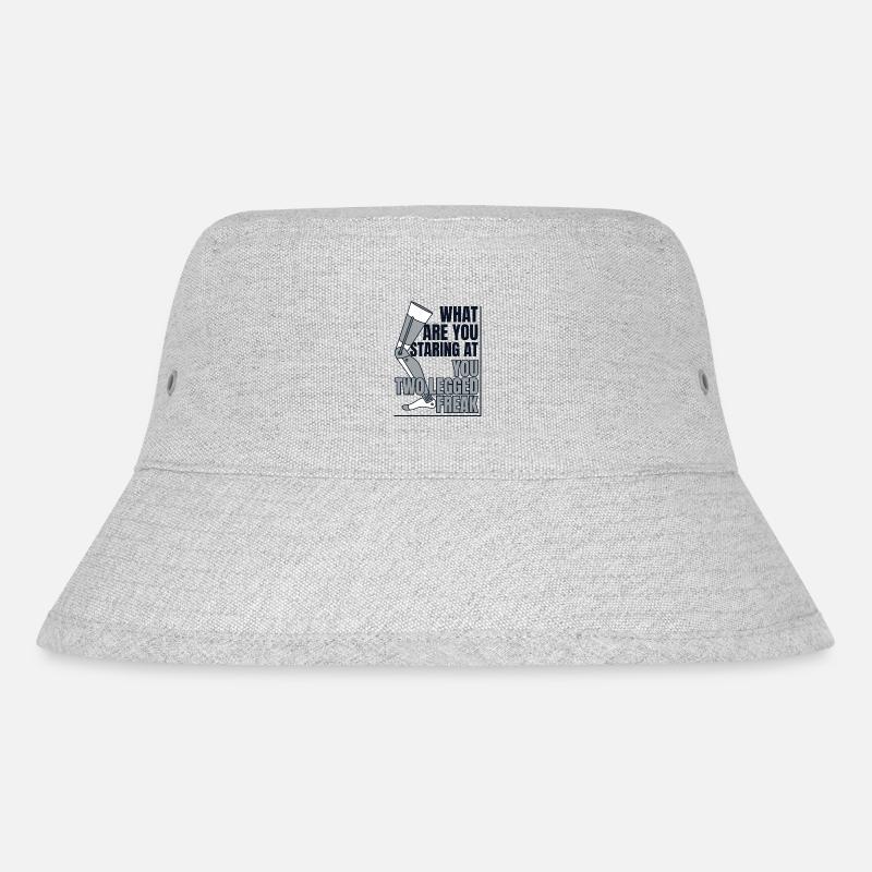 Two Legged Freak Artificial Legs User Leg - Stanley/Stella Recycled Bucket Hat - heather grey