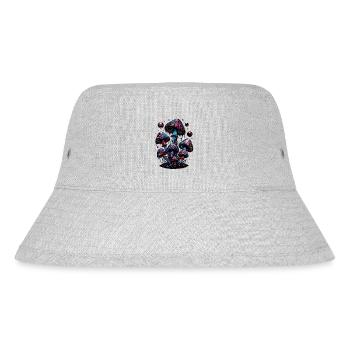 Psychedelic Mushroom Magic - Stanley/Stella Recycled Bucket Hat - heather grey - Front