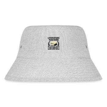 Literature Teacher School Teacher Funny Teachers S - Stanley/Stella Recycled Bucket Hat - heather grey - Front
