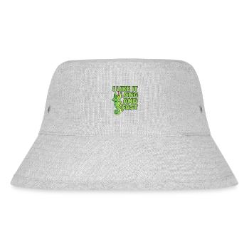 I Like It Long And Fast Veiled Panther Lover - Stanley/Stella Recycled Bucket Hat - heather grey - Front