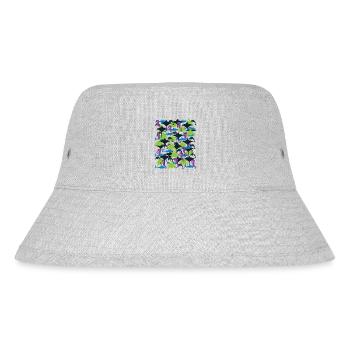 Ocean Camouflage – Meeresleben im Tarnstil - Stanley/Stella recycelter Bucket Hat - Grau meliert - Vorne