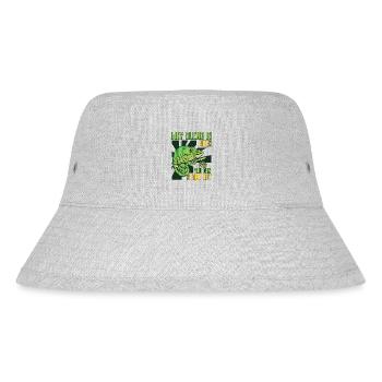 Warum sich einfügen, wenn Sie sich von Panther abheben können - Stanley/Stella recycelter Bucket Hat - Grau meliert - Vorne