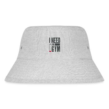 I Need the Gym Fitness Studio Sport Spruch - Stanley/Stella Recycled Bucket Hat - heather grey - Front