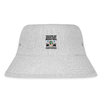 Art Teacher School Teacher Funny Art Teachers Scho - Stanley/Stella Recycled Bucket Hat - heather grey - Front