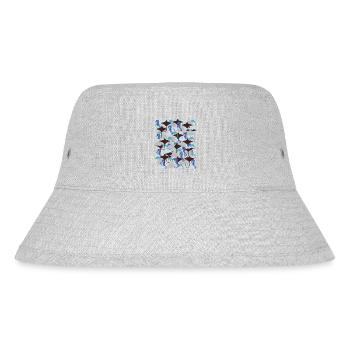 Ocean Camouflage – Meeresleben im Tarnstil - Stanley/Stella recycelter Bucket Hat - Grau meliert - Vorne