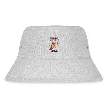 So sieht Glück aus Eurasischer Biber - Stanley/Stella recycelter Bucket Hat - Grau meliert - Vorne