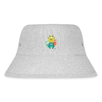 little funny monster friends - Stanley/Stella Recycled Bucket Hat - heather grey - Front