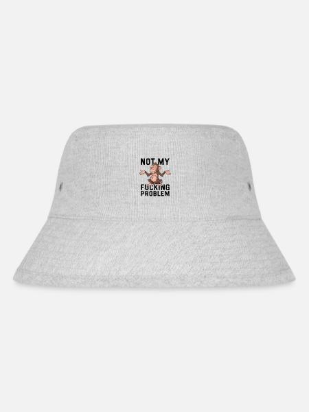 Lustiger Affenspruch Nicht mein Problem für einen - Stanley/Stella recycelter Bucket Hat - Grau meliert