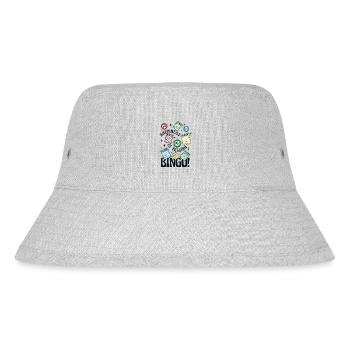 Happiness Is Yelling Bingo Caller Daubers - Stanley/Stella Recycled Bucket Hat - heather grey - Front