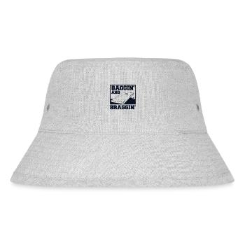 Einsacken Und Angeben Bretter Sitzsack Spiel Cornhole - Stanley/Stella recycelter Bucket Hat - Grau meliert - Vorne