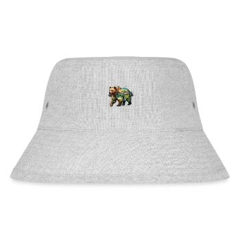 Wilderness Inside the Bear Retro Vintage - Stanley/Stella Recycled Bucket Hat - heather grey - Front