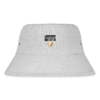 Labradors Born To Stand Out Not Fit In Labrador Re - Stanley/Stella Recycled Bucket Hat - heather grey - Front