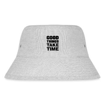 Good things take time Motivation Quotes - Stanley/Stella Recycled Bucket Hat - heather grey - Front