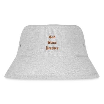 GodBlessPeaches - Stanley/Stella Recycled Bucket Hat - heather grey - Front
