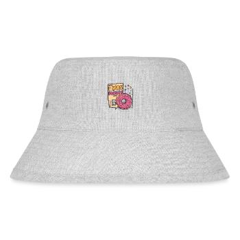 Was Told There Would Be Donuts Doughnut Glazed - Stanley/Stella Recycled Bucket Hat - heather grey - Front