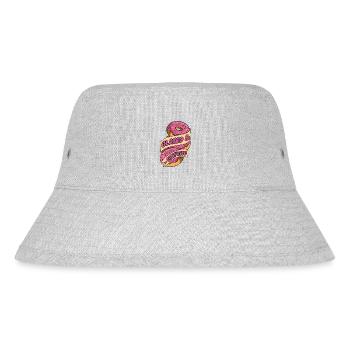 Glasierter und verwirrter Donut-glasierter Maker-Liebhaber - Stanley/Stella recycelter Bucket Hat - Grau meliert - Vorne