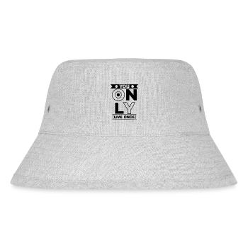 You only live once man lebt nur ein mal Spruch - Stanley/Stella Recycled Bucket Hat - heather grey - Front