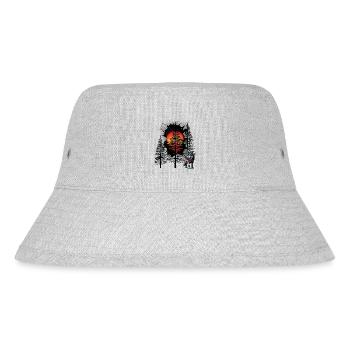Wolf Wölfe mystisch Wald Waldtiere Märchen - Stanley/Stella recycelter Bucket Hat - Grau meliert - Vorne