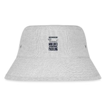 Ein alter Mann, der synchrones Paddelteam liebt - Stanley/Stella recycelter Bucket Hat - Grau meliert - Vorne
