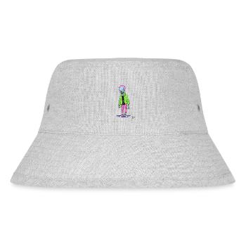 Crazy Funny Cartoon Zombie Skeleton - Stanley/Stella Recycled Bucket Hat - heather grey - Front