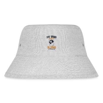 My Brain is 95% Sloths Pilosa Folivora - Stanley/Stella Recycled Bucket Hat - heather grey - Front
